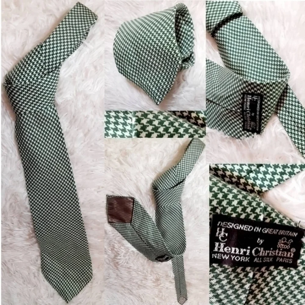J. Crew Silk Safari Shirt & Houndstooth Silk Tie